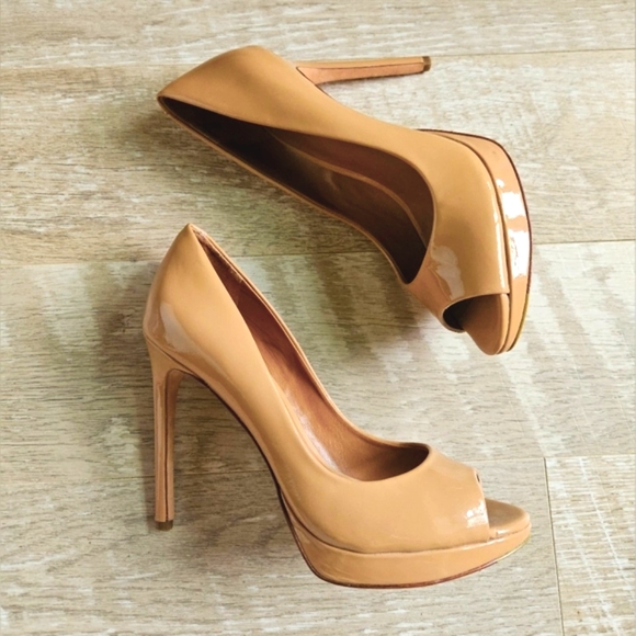 Rachel Roy Peep Toe Patent Leather Pumps - Picture 4 of 16